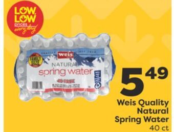 Weis Markets Weis quality natural spring water offer