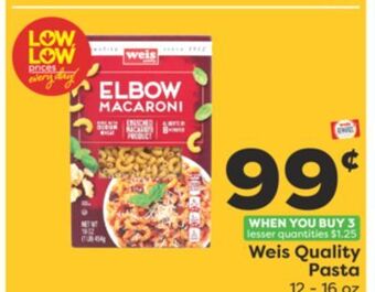 Weis Markets Weis quality pasta offer