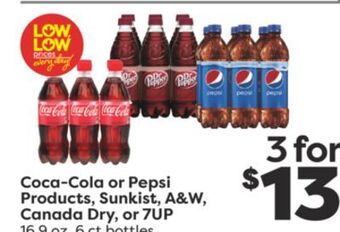 Weis Markets Coca-cola or pepsi products, sunkist, a & w, canada dry, or 7up offer