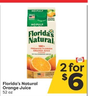 Weis Markets Florida's natural orange juice offer