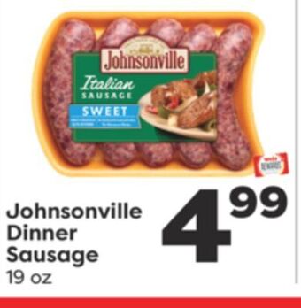 Weis Markets Johnsonville dinner sausage offer