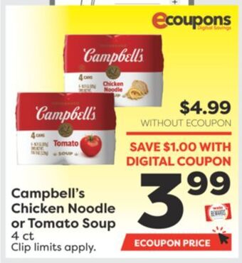 Weis Markets Campbell's chicken noodle or tomato soup offer