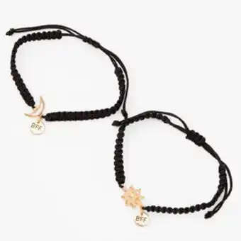 Claire's Best friends sun and moon knotted cord bracelets - 2 pack offer