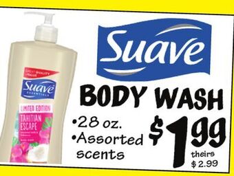 Ollie's Suave body wash offer