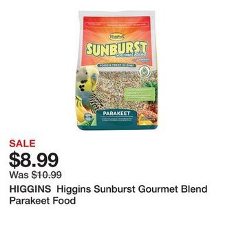 Petsmart Higgins sunburst gourmet blend parakeet food offer