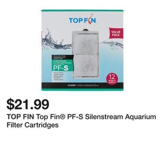 Petsmart Top fin® pf-s silenstream aquarium filter cartridges offer
