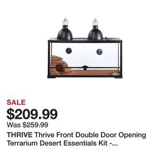 Petsmart Thrive front double door opening terrarium desert essentials kit - 40 gallon offer