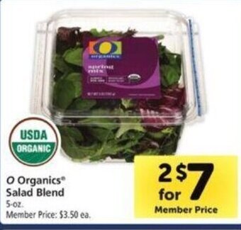Safeway O Organics Salad Blend offer