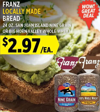 Chuck's Produce Franz Locally Made Bread 24 oz offer