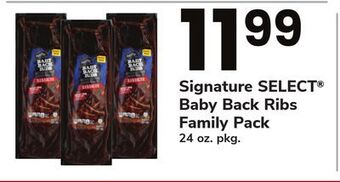 ACME Signature select® baby back ribs family pack offer