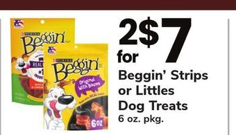 ACME Beggin' strips or littles dog treats offer