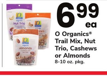 ACME O organics® trail mix, nut trio, cashews or almonds offer