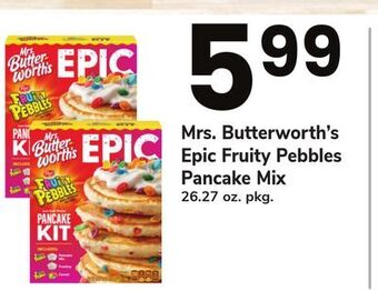 ACME Mrs. butterworth's epic fruity pebbles pancake mix offer