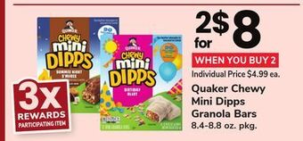 ACME Quaker chewy mini dipps granola bars offer