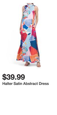 TJ Maxx Halter satin abstract dress offer