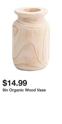 TJ Maxx 9in organic wood vase offer