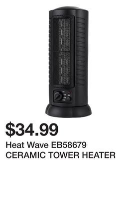 Kmart Heat wave eb58679 ceramic tower heater offer