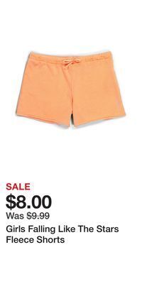TJ Maxx Girls falling like the stars fleece shorts offer