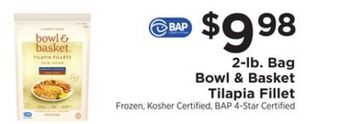 ShopRite 2-lb. bag tilapia fillet offer