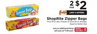 ShopRite Zipper bags offer