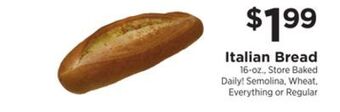 ShopRite Italian bread offer