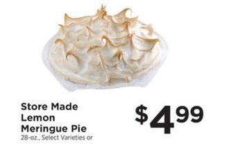 ShopRite Store made lemon meringue pie offer
