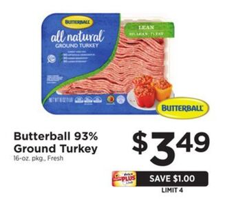 ShopRite 93% ground turkey offer