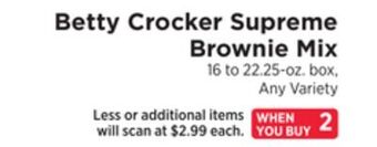 ShopRite Supreme brownie mix offer