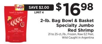 ShopRite 2-lb. bag specialty jumbo red shrimp offer