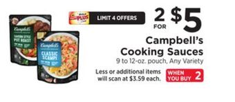 ShopRite Cooking sauces offer