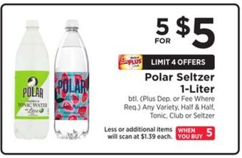 ShopRite Seltzer 1-liter offer