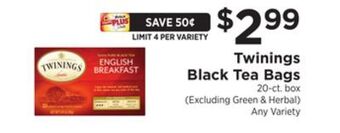 ShopRite Black tea bags offer
