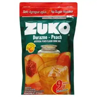 La Bonita Supermarkets Zuko drink mix, peach, 14.1 oz (400 g) offer