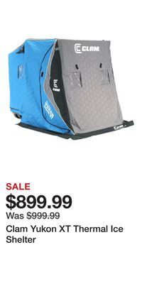 Cabela's Clam yukon xt thermal ice shelter offer