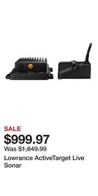 Cabela's Lowrance activetarget live sonar offer