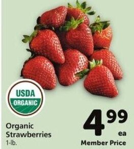 Safeway Organic Strawberries offer