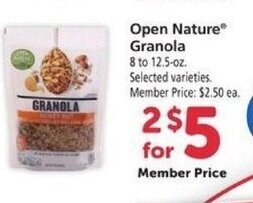 Safeway Open Nature Granola offer