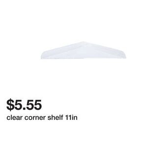 Five Below Clear corner shelf 11in offer