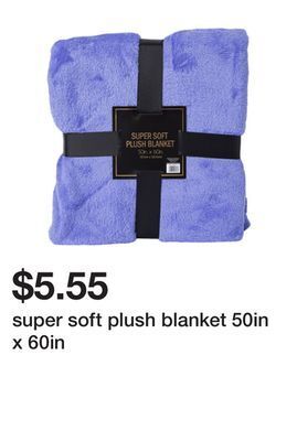 Five Below Super soft plush blanket 50in x 60in offer