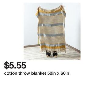 Five Below Cotton throw blanket 50in x 60in offer