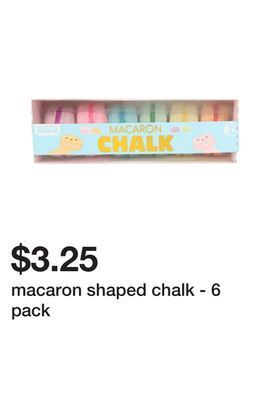 Five Below Macaron shaped chalk - 6 pack offer