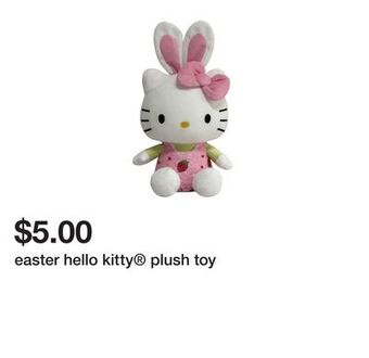 Five Below Easter hello kitty® plush toy offer