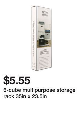 Five Below 6-cube multipurpose storage rack 35in x 23.5in offer