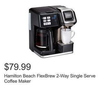 Costco Hamilton beach flexbrew 2-way single serve coffee maker offer