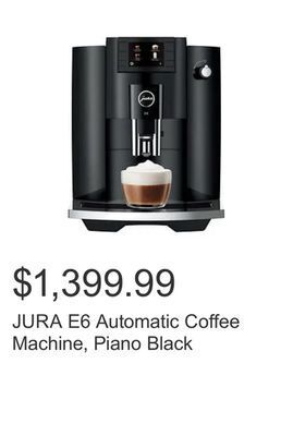 Costco Jura e6 automatic coffee machine, piano black offer