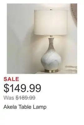 Costco Akela table lamp offer
