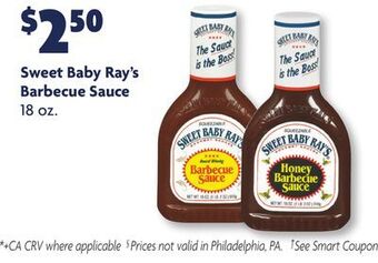 Family Dollar Sweet baby ray's barbecue sauce offer