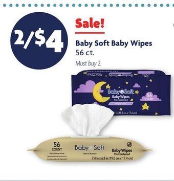 Family Dollar Baby soft baby wipes offer