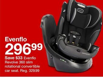 Target Evenflo revolve 360 slim rotational convertible car seat offer