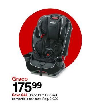 Target Graco slim fit 3-in-1 convertible car seat offer